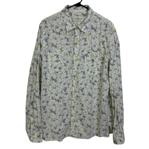 Denim & Supply Ralph Lauren Shirt Mens XL White Button Up Floral Cottagecore - Picture 1 of 10
